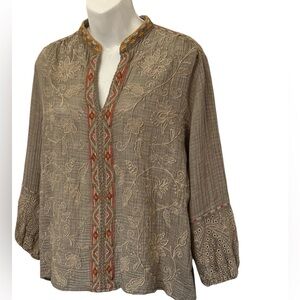 Johnny Was Tunic Top SZ S